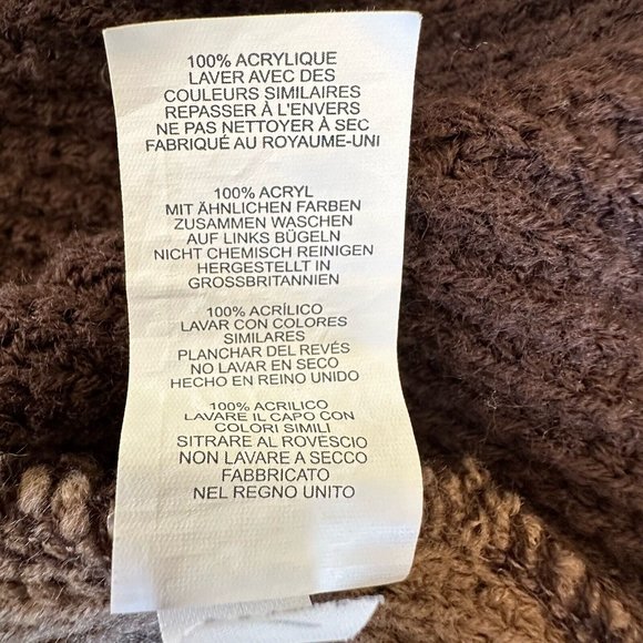 Pretty Little Things Brown/Tan Cropped Oversized Sweater Mock Neck Women's US 2 - Picture 10 of 10